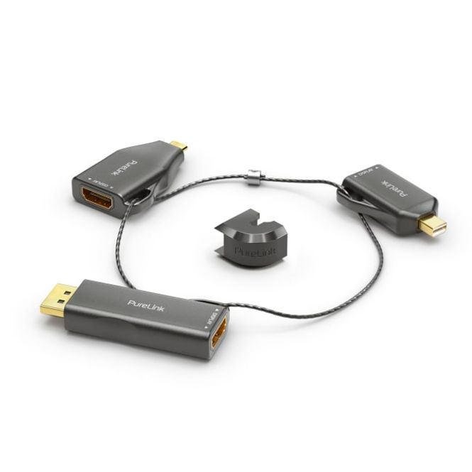 Hovedbilde AdapterRing miniDP/DP/USB-C til HDMI 4K, 18,2Gb