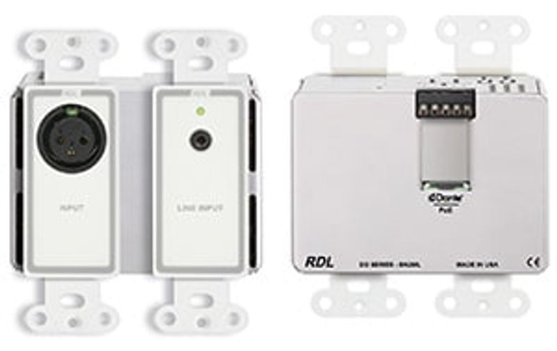 RDL Dante Veggpanel XLR Inn/Minijack Inn/2x Linje Ut Bak POE