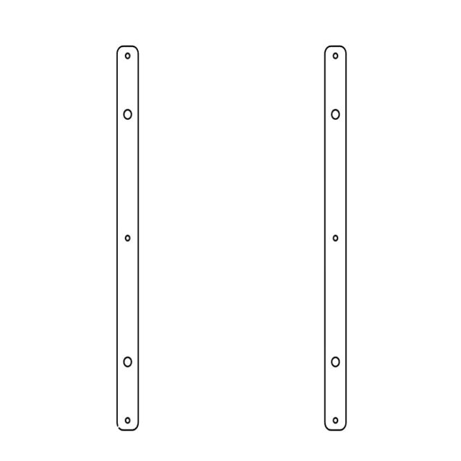 Hovedbilde End rigging plates for SB18 IIi White