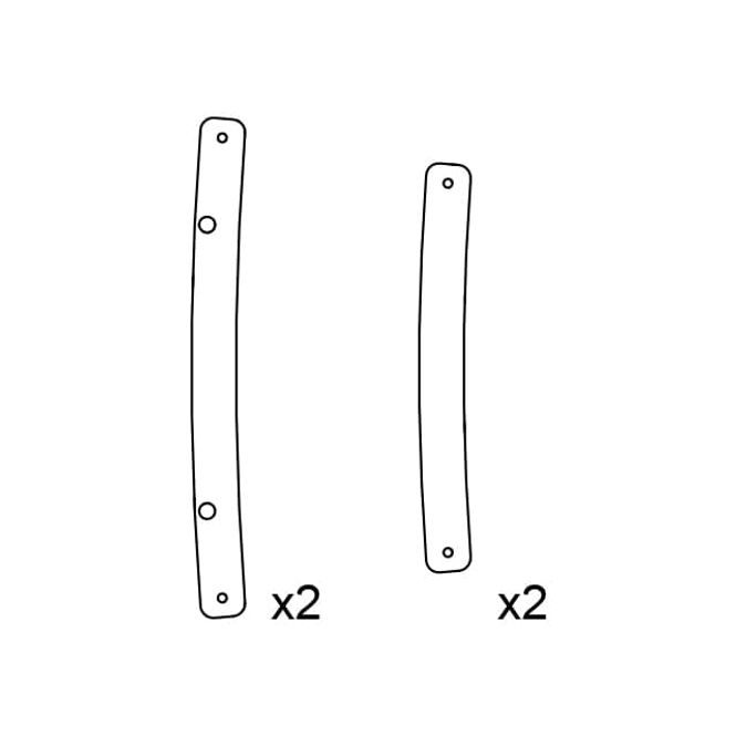Hovedbilde End rigging plates for A15i Focus x4  (Front x2, Rear x2)