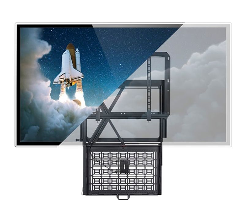 Wall Mount with Pull-Down AV Storage Tray