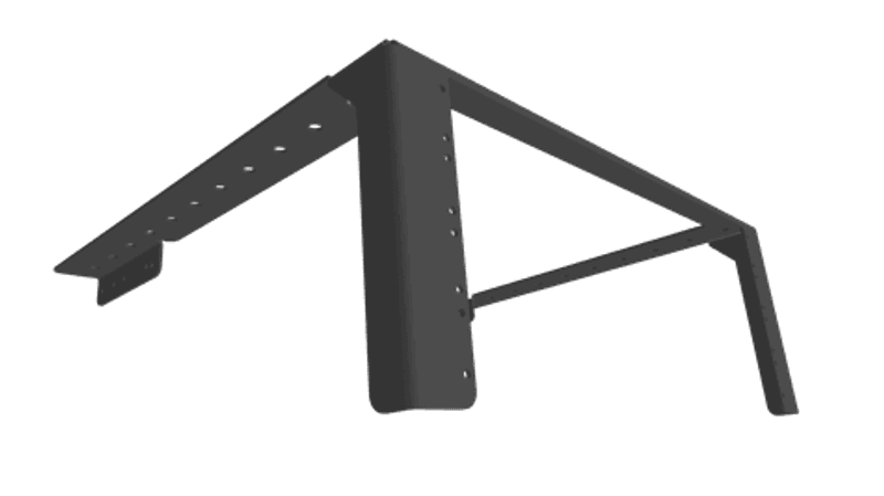 Brakett/rackskinne f/vegg/tak 4U HD.Dynacord & LAamp support