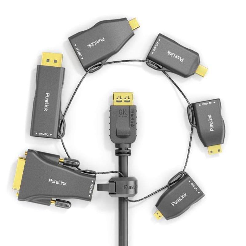 AdapterRing miniDP/DP/USB-C/miniHDMI/microHDMI/DVI til HDMI