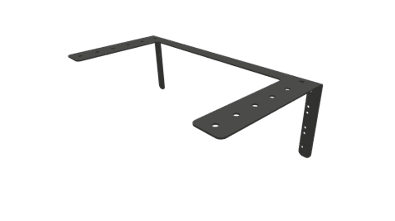 Brakett/rackskinne for vegg/tak 3U, max 10kg