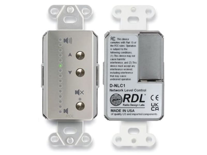 Network Remote Control with LEDs - Dante - Stainless Steel