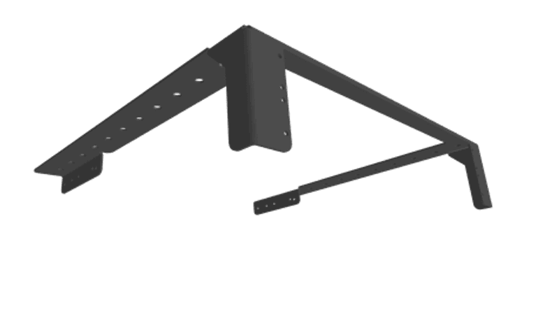 Brakett/rackskinne f/vegg/tak 2U HD.Dynacord & LAamp support