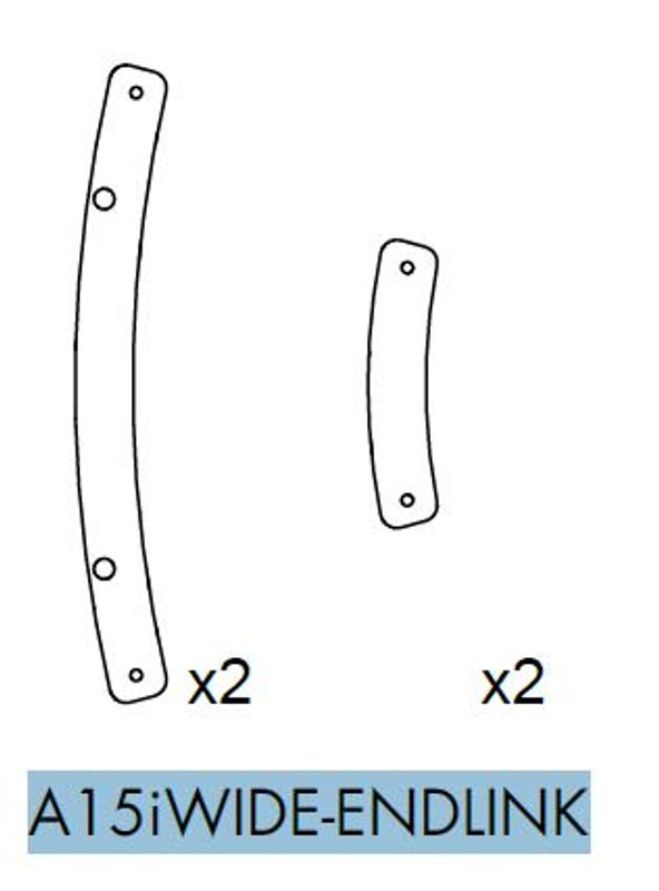 End rigging plates f/A15iW Wide (white)