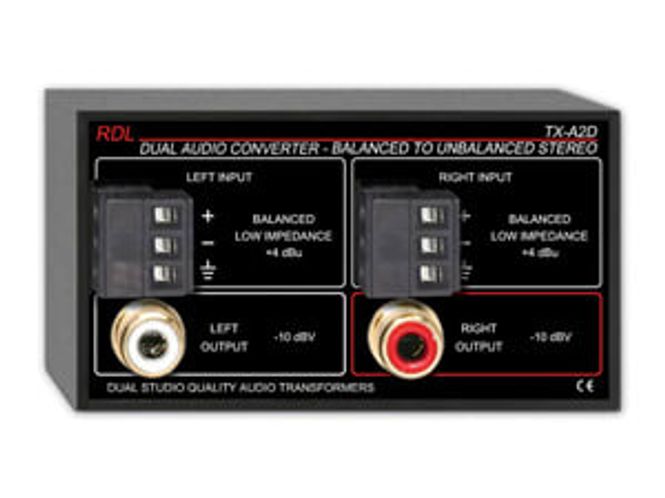 Hovedbilde RDL Transformator Balansert til Ubalansert Skru RCA Stereo
