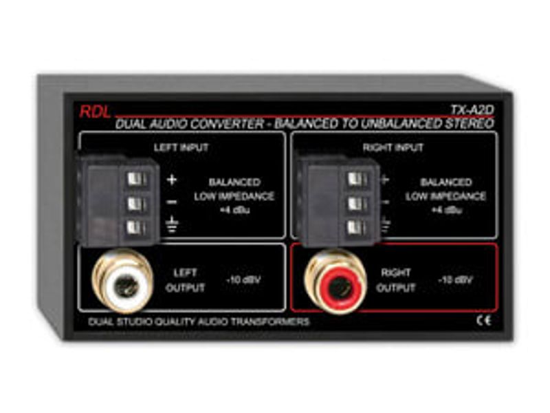 RDL Transformator Balansert til Ubalansert Skru RCA Stereo