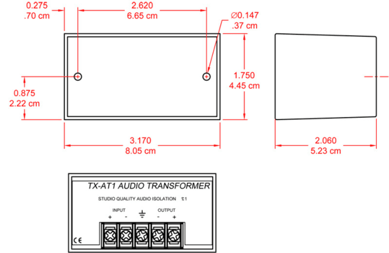 RDL Transformator 1:1 Linjenivå Skruterminering Max+22dBu
