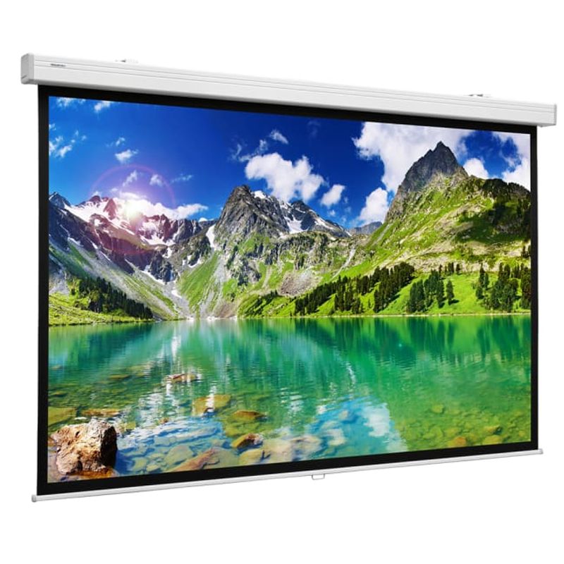 Projecta Manlerret, 16:9, Flate152x270cm, mattwhite, sort kant