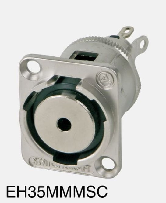 Hovedbilde Mini jack chassis - D-type: mono ,3.5mm-sold -blank