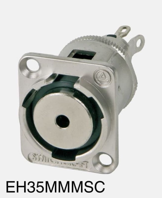 Mini jack chassis - D-type: mono ,3.5mm-sold -blank