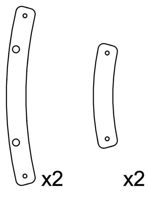 Hovedbilde End rigging plates for A10i Wide(RAL)