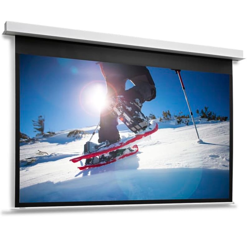 Projecta Lerret mot.,Innfelt,DescenderPro 139x240 Matte White,16