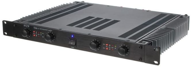 Hovedbilde Forsterker 4-Ch, vifteløs, 4x80W@4ohms, Sort, 1U