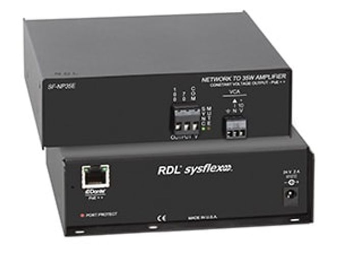 Hovedbilde RDL Dante Forsterker 100V 35W Mono Skru POE++ VCA