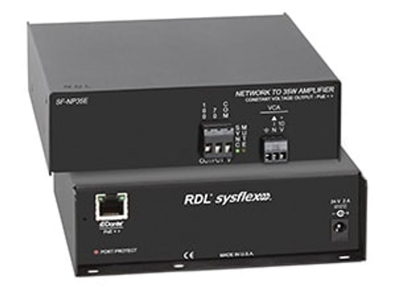 RDL Dante Forsterker 100V 35W Mono Skru POE++ VCA