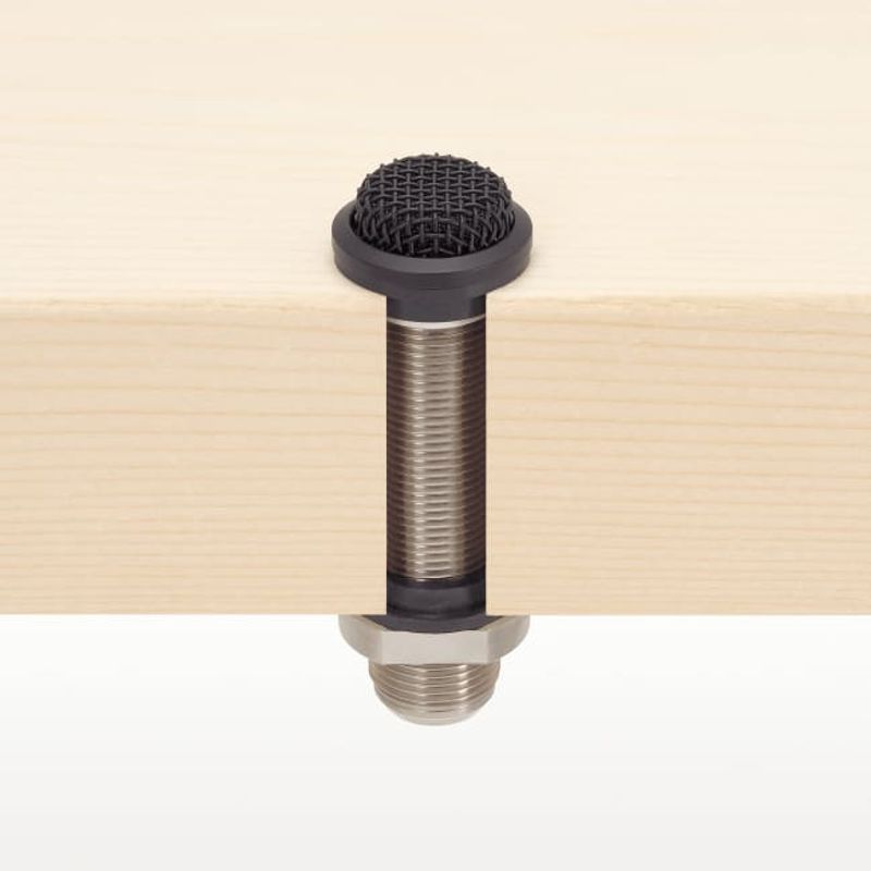 Miniature Omni Cond 3-Pin Flush-Mount Boundary Mic, Sort