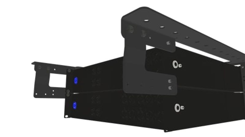 Brakett/rackskinne f/vegg/tak 4U HD.Dynacord & LAamp support