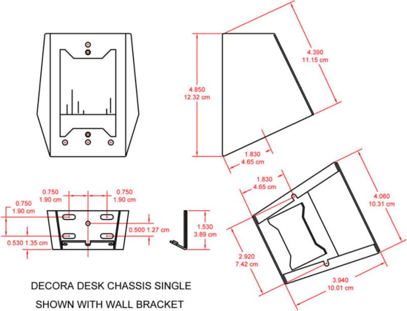 RDL Bordshassis Decora style 1-gang Sort