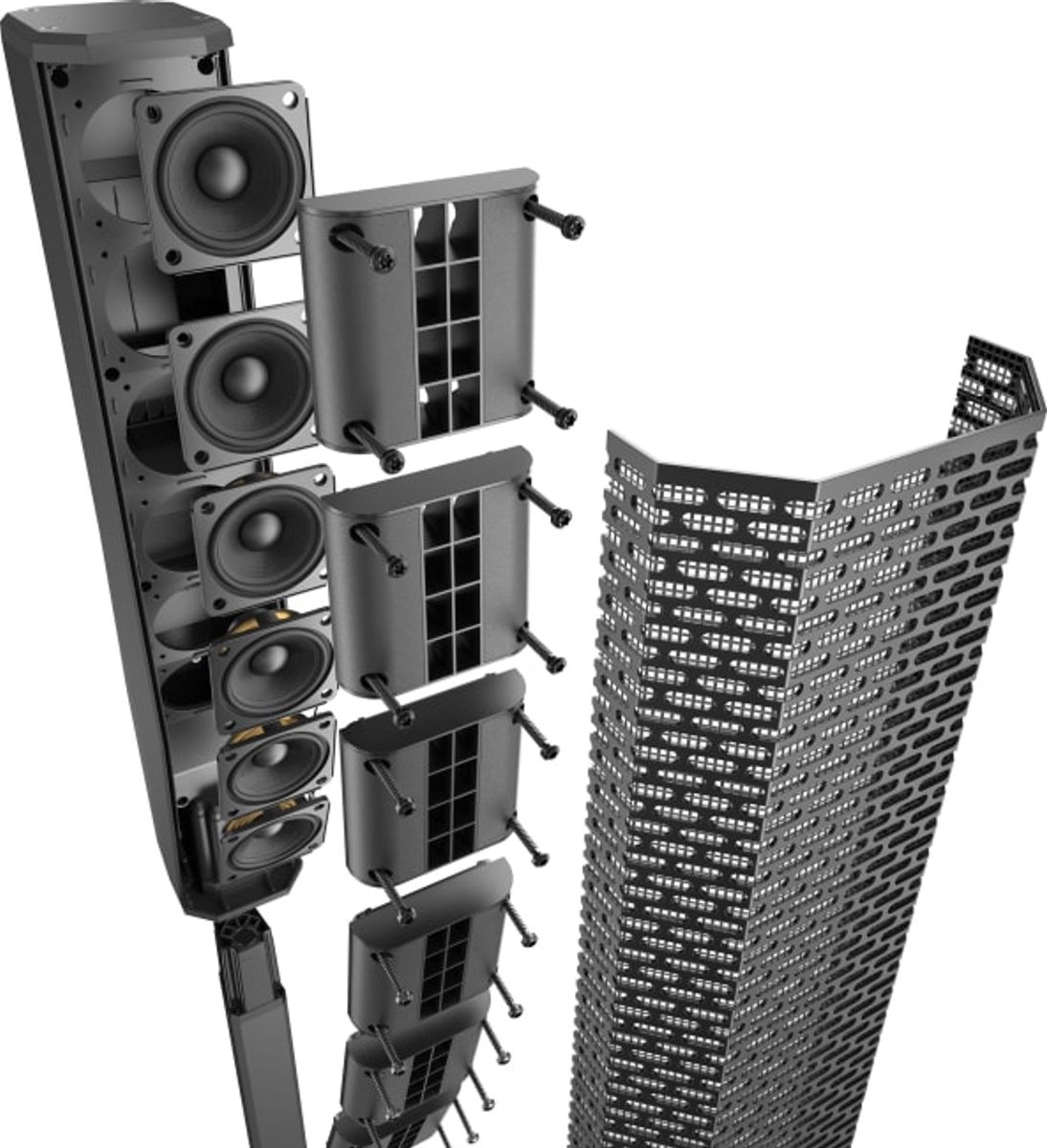Høyttalersystem EVOLVE30 Søyle Sub Stag Sort