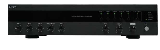 Hovedbilde Digital mikseforsterker 120W,6in,4mic,Jack/RJ-45,100V/4ohm