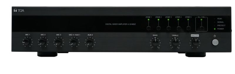 Digital mikseforsterker 120W,6in,4mic,Jack/RJ-45,100V/4ohm