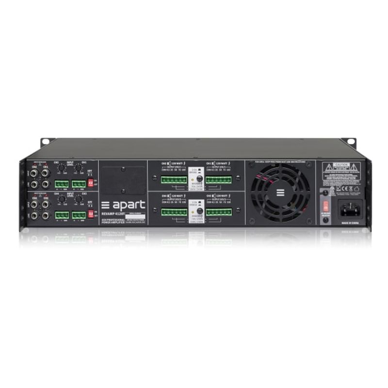 Forsterker, KlasseD,4x120W@100V eller @4Ohm, 2U,19