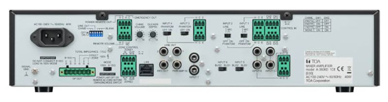 Digital Mikseforsterker 120W, 7in, 6mic max, 100V/8ohm, DSP, Web