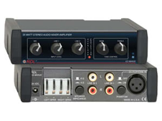 Hovedbilde RDL Mikseforsterker stereo 2x 10W Linje x2 Mik x1 Tonekontroll