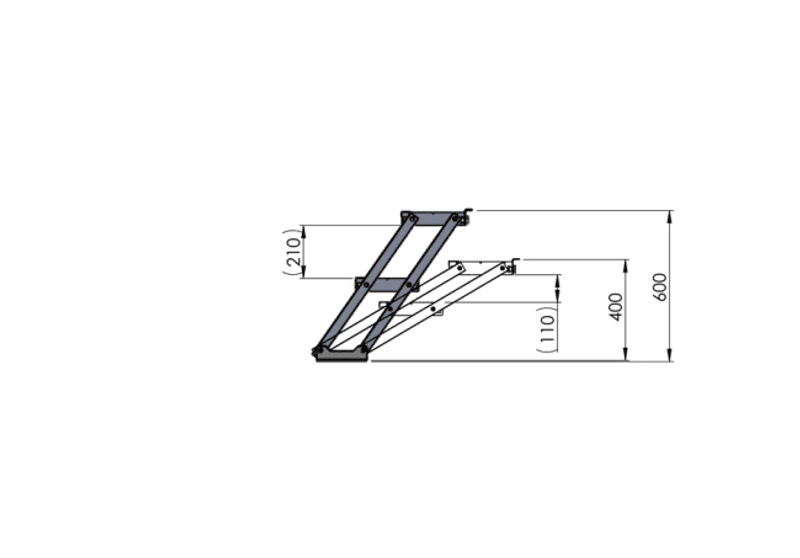 Scenetrapp justerbar 40-60cm