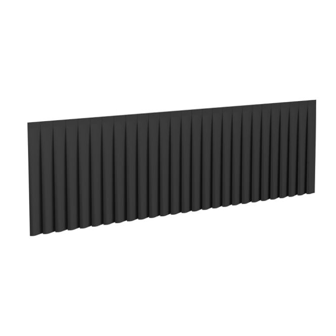 Hovedbilde Sceneskjørt Foldet velur 200x1050, borrelås, Sort