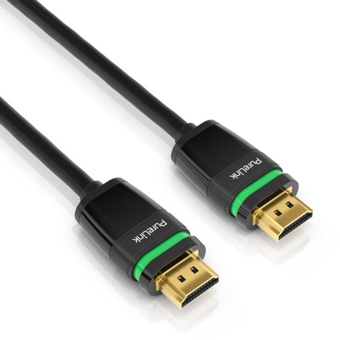 Hovedbilde Kabel HDMI m/lås 4K 18Gbps 7,5m aktiv Sort Halogenfri