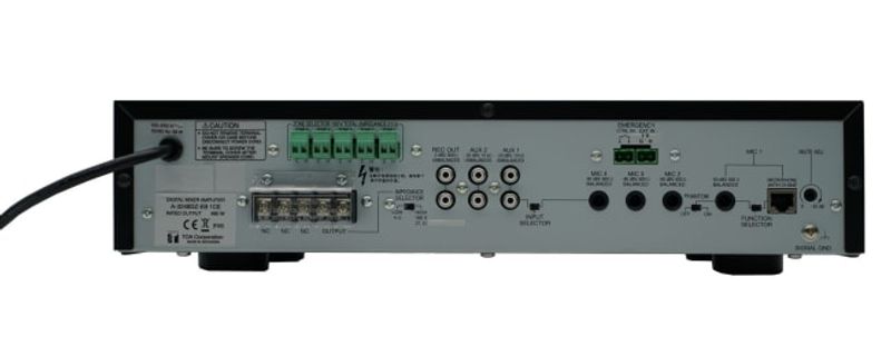 Digital mikseforsterker 480W,6in,4mic,Jack/RJ-45,100V/4ohm