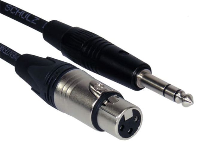 Hovedbilde Schulz Kabel mikrofon XLR F- jack (bal) TRS, 3m