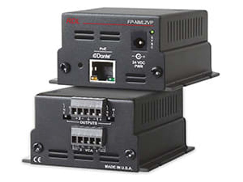 RDL Dante 2x Mik/linje Ut Skru POE VCA
