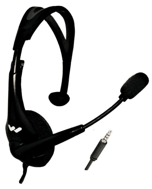 Hovedbilde Headset (hodetel.+mikr.)1klokke 1m kab,1x3.5mm jack f/DLT400