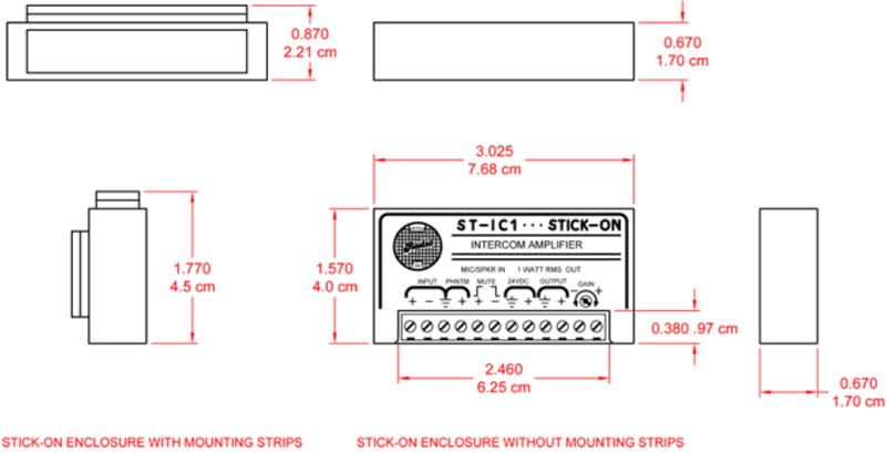 RDL Forsterker Intercom Mik-inn 1Wut