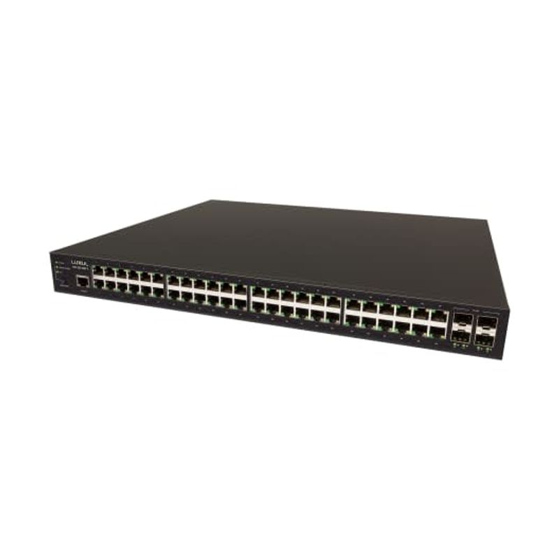 SW-510 48-Port Gigabit PoE+ L2 L3 managed switch with 4 SFP