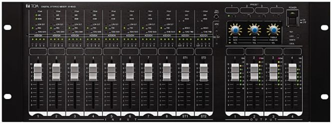Hovedbilde TOA Mikser, Digital, 8 Mono + 7 Stereo, 4 Main+ record ut