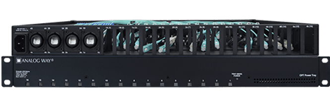 Hovedbilde RackMountPowerTray 16 TX/RX opt.ext. 4xOptCON 4xFiberOptConn