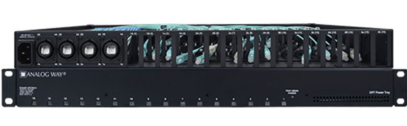 RackMountPowerTray 16 TX/RX opt.ext. 4xOptCON 4xFiberOptConn